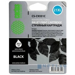 Картридж Cactus CS-C9351C (№21XL) Black для hp D3920/3940/1360/1460/1470/1560/2330/2360(восстановлен из б/у)