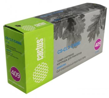 Картридж Cactus CS-CLT-C409S голубой для Samsung CLP-310/315/CLX-3170/3175/3175FN (1000стр.)