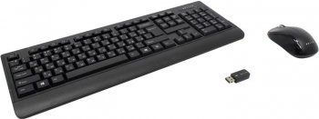 Комплект клавиатура + мышь OKLICK Wireless Keyboard & Optical Mouse <240M> (Кл-ра, USB,FM+Мышь 3кн, Roll, USB, FM)