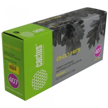 Картридж Cactus CS-CLT-Y407S Yellow для Samsung CLP-320/325, CLX-3185