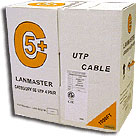 Кабель UTP Lanmaster TWT-5EUTP-LSZH кат.5E U/UTP 4 парыX24AWG LSZH внутренний 305м белый