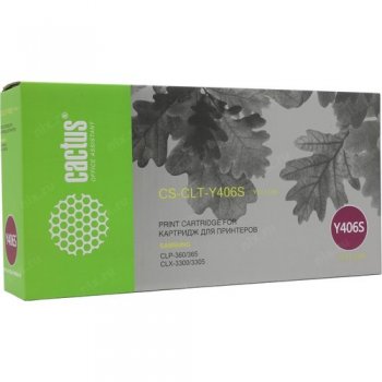 Картридж Cactus CS-CLT-Y406S Yellow для Samsung CLP-360/365/366, CLX-3300/3305/3306/
