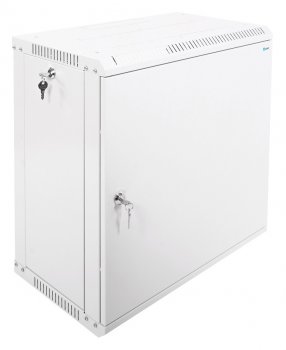 Шкаф коммутационный ЦМО ШРН-ЭКОНОМ (ШРН-Э-12.500.1) настенный 12U 600x520мм пер.дв.стал.лист 75кг серый 470мм 19.6кг 180град. 608мм