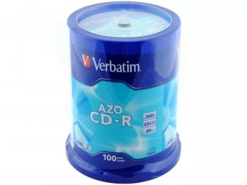 Диск CD-R Verbatim 700Mb 52x DataLife+ Cake Box (100шт) 43430