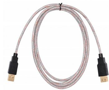 Кабель USB2.0 Buro USB2.0-AM-AF-S A(m)/A(f) позолоченные контакты /прозрачный