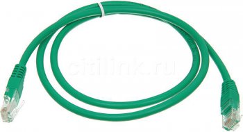 Кабель UTP Patchcord molded 5E Copper 1m Green