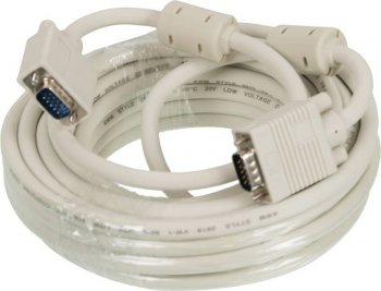 Кабель Ningbo CAB016S-10m VGA (m) VGA (m) 10м (CAB016S-10M-BR) феррит.кольца (блистер)