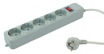 Сетевой фильтр PC Pet AP01006-3-G 3м (5 розеток) серый