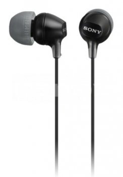 Наушники Sony MDR-EX15AP 1.2м черный проводные в ушной раковине (MDREX15APB.CE7)