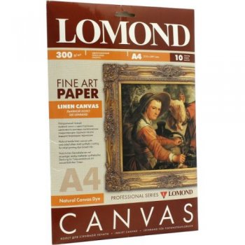 Холст LOMOND 0908411 (A4, 10 листов, 400мкм, <натуральный лён>) белый для струйной печати
