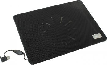 Подставка охлаждающая для ноутбука DEEPCOOL N1 Black (до 15,6", cупертонкий 2,6см, 180мм вентилятор)