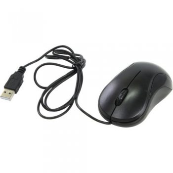 Мышь OKLICK Optical Mouse <115S> <Black> (RTL) USB 3btn+Roll, уменьшенная <711636>