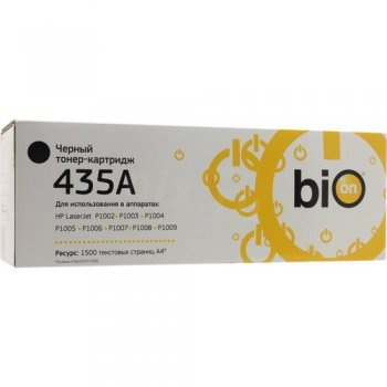 Картридж Bion BCR-CB435A для НР LaserJet P1005/P1006 (1500 стр.), Черный, с чипом
