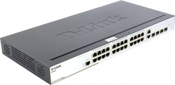 Коммутатор D-Link <DES-3200-28 /C1A> 28port (24UTP 10/100Mbps + 2UTP 10/100/1000Mbps + 2Combo 1000BASE-T/SFP)