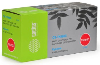 Картридж Cactus CS-TK560C TK-560 голубой (10000стр.) для Kyocera FS-C5300DN
