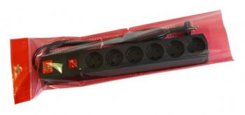 Сетевой фильтр MOST LR 6 разеток 3м Чёрный