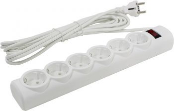 Сетевой фильтр Defender DFS 155 <White> <5м> ( 6 розеток ) <99493>