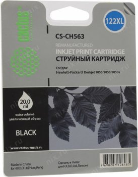 Картридж Cactus CS-CH563 (№122XL) Black для hp DJ 1050/2050/2050s (восстановлен из б/у)