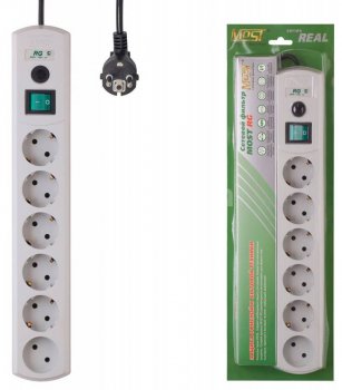 Сетевой фильтр Most RG 5м (6 розеток) белый