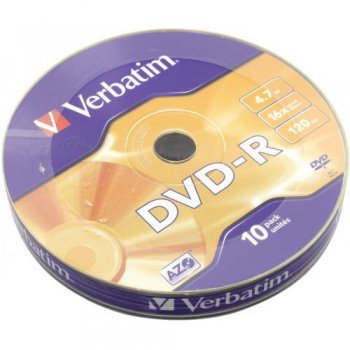 Диск DVD-R Disc Verbatim 4.7Gb 16x <уп. 10 шт> <43729>