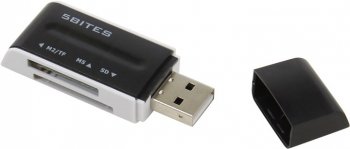 Картридер 5bites <RE2-102BK> USB2.0 MMC/SDHC/microSD/MS(/PRO/Duo/M2) Card Reader/Writer