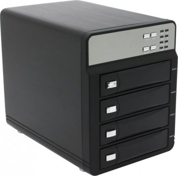 Внешний бокс HDD AgeStar 3C4B3A1 SATA II USB3.0 алюминий черный LCD 3.5"