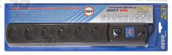 Сетевой фильтр MOST HV6 6 розеток 5m черный