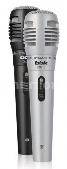 Набор микрофонов проводной BBK CM215 черный/серебристый 2.5м комплект 2 шт