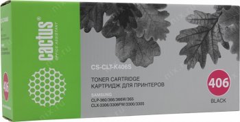 Картридж Cactus CS-CLT-K406S Black для Samsung CLP-360/365/366, CLX-3300/3305/3306/