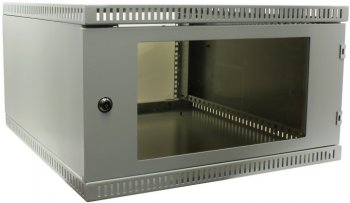Шкаф NT WALLBOX LIGHT 6-66 G 19" настенный, серый 6U 600*650, дверь стекло-металл