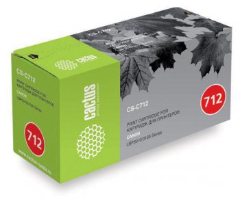 Картридж Cactus CS-C712S 712 черный (1500стр.) для Canon LBP-3010/3020