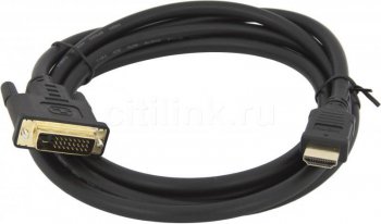 Кабель HDMI (m) DVI-D (m) 2м черный
