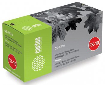 Картридж Cactus CS-FX10S черный (2000стр.) для Canon L100/L120/4140/MF4380dn/D420/D480