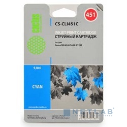 Картридж Cactus CS-CLI451C голубой для Canon MG 6340/5440/IP7240 (9,8ml)
