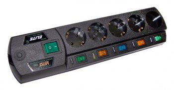 Сетевой фильтр Most EHV 5м (5 розеток) черный