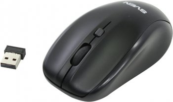 Мышь беспроводная SVEN Wireless Optical Mouse <RX-305 Wireless Black> (RTL) USB 4btn+Roll