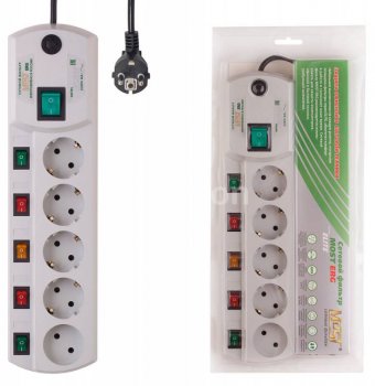 Сетевой фильтр MOST ERG 5м, белый