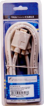 Кабель Ningbo CAB016S-10F VGA (m) VGA (m) 3м (CAB016S-10F-BR) феррит.кольца серый (блистер)