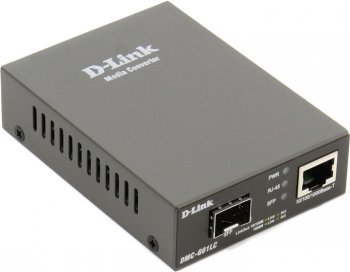 Медиаконвертер D-LINK DMC-G01LC/A1A 10/100/1000Base-T Twisted-pair to Gigabit SFP
