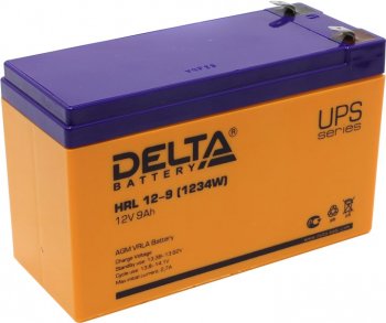 Аккумулятор для ИБП Delta HRL 12-9 (1234W) Battary replacement APC RBC17,RBC24,RBC110,RBC115,RBC116,RBC124,RBC133 12В, 9Ач, 151мм/65мм/100мм