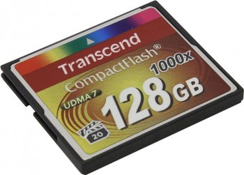 Карта памяти Transcend <TS128GCF1000> CompactFlash Card 128Gb 1000x