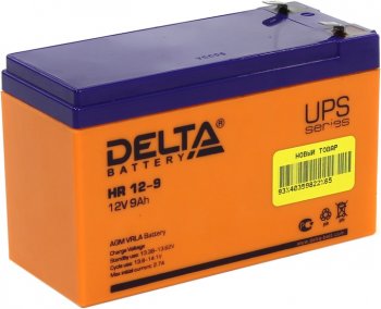 Аккумулятор для ИБП Delta HR 12-9 Battary replacement APC RBC17,RBC24,RBC110,RBC115,RBC116,RBC124,RBC133 12В, 9Ач, 151мм/65мм/100мм