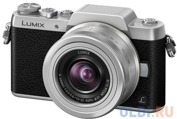 Цифровой беззеркальный фотоаппарат со сменной оптикой Panasonic DMC-GF7KEE-S Silver <16.1Mp, 4/3, 3" LCD, 12-32mm, WiFi, NFC, ISO25600>