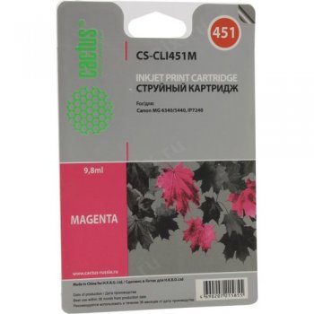 Картридж Cactus CS-CLI451M Magenta для Canon MG 6340/5440, IP7240