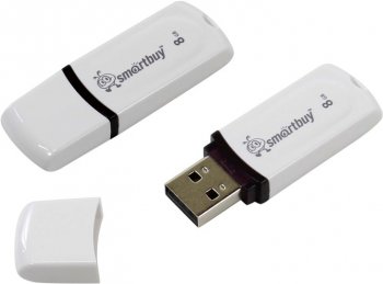 Накопитель USB SmartBuy Paean series <SB8GBPN-W> USB2.0 Flash Drive 8Gb (RTL)