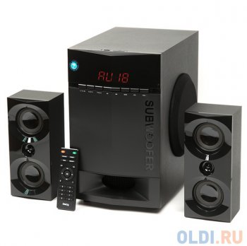 Колонки Диалог Progressive AP-230 BLACK 2.1, 35W+2*15W RMS, Bluetooth, USB+SD reader