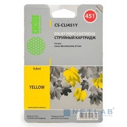 Картридж Cactus CS-CLI451Y Yellow для Canon MG 6340/5440, IP7240