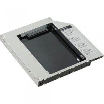 Адаптер HDD/SSD (optibay) AgeStar <SSMR2S> шасси для 2.5” SATA HDD 9.5/7мм для установки в SATA 12.7мм отсек оптического привода ноутбука