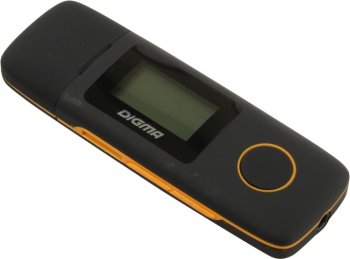 Аудиоплеер Digma U3 direct USB 4Gb черный/оранжевый/1.1"/FM/microSD