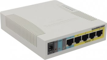 Коммутатор MikroTik <RB260GSP> RouterBOARD (4UTP 1000Mbps PoE + 1UTP 1000Mbps + 1SFP)